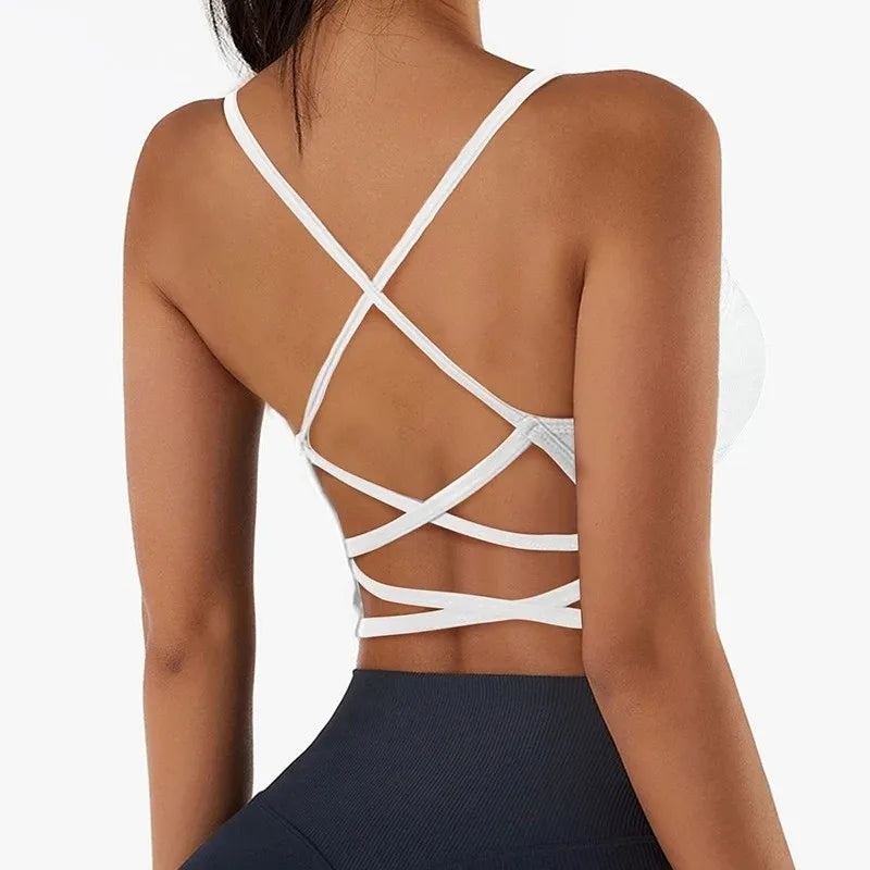 SEAMLESS OPEN BACK YOGA BRA