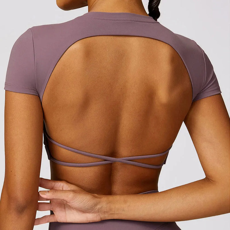 SEXY HOLLOW BEAUTY BACK CROP TOP